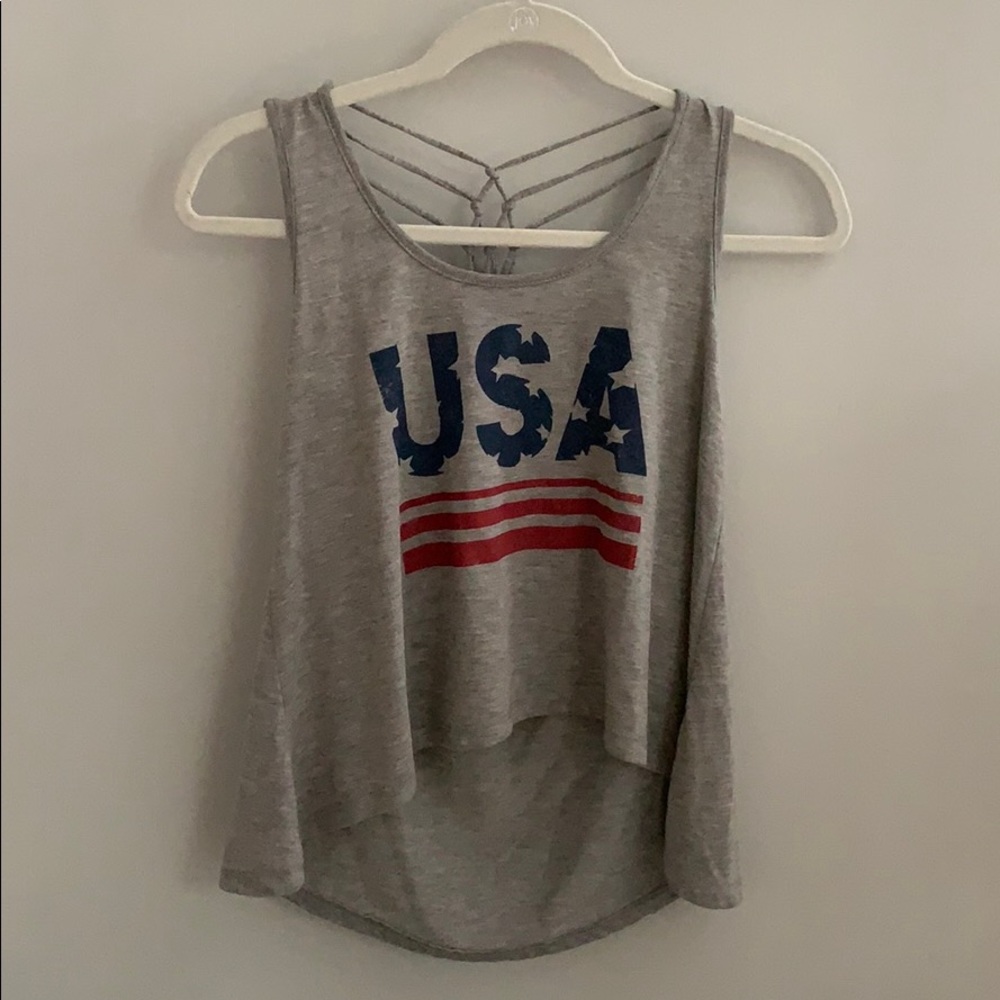 USA Cropped Tank Top